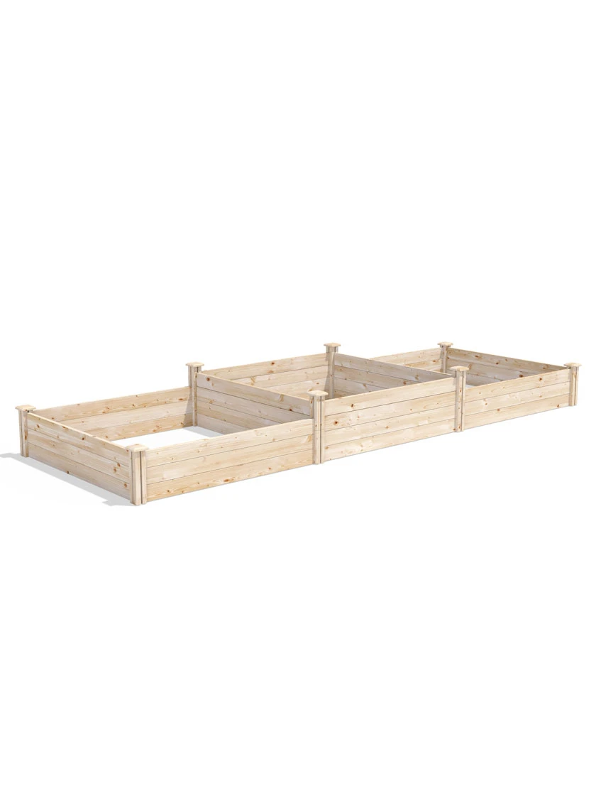 Tall 2-Tier Pine Raised Garden Bed, 4'x12' Tall 2-Tier Pine Raised Garden Bed, 4'x12' -Gardene Supply Sales 8612258 03v