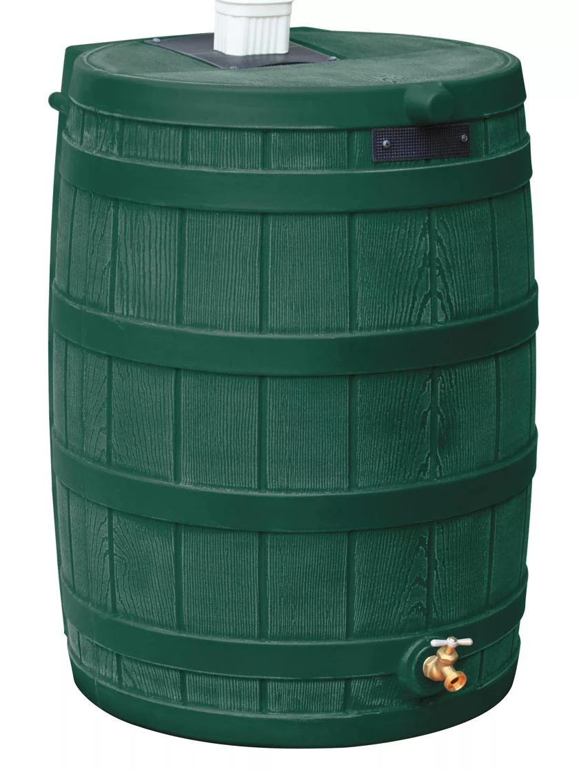 Rain Wizard 50 Gallon Rain Barrel Rain Wizard 50 Gallon Rain Barrel -Gardene Supply Sales 8612311 02V jpg