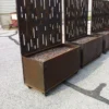 Nice Corten Trough Planters With Privacy Screen