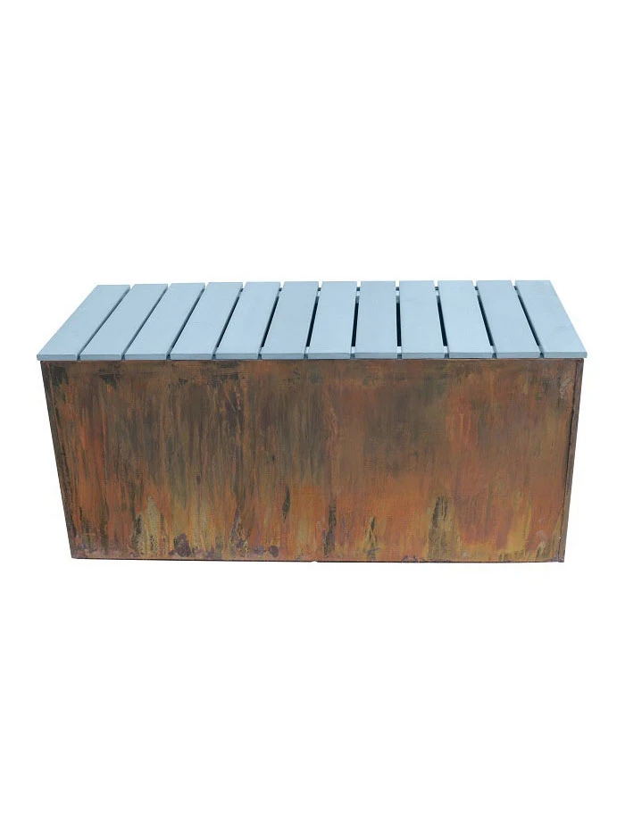 Nice Corten Trough Planters with Bench Top Nice Corten Trough Planters With Bench Top -Gardene Supply Sales 8612399 01v