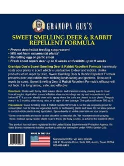 Grandpa Gus's Deer & Rabbit Repellent Spray -Gardene Supply Sales 8612427 05V 3 4