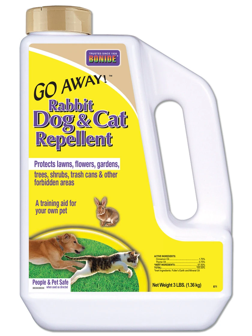 Bonide® Go Away™ Rabbit, Dog & Cat Repellent Granules Bonide® Go Away™ Rabbit, Dog & Cat Repellent Granules -Gardene Supply Sales 8612429 01v bonide go away rabbit dog and cat repellent granules 4lb