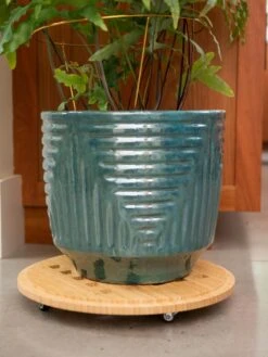 Bamboo Plant Caddy Round, 15.75" -Gardene Supply Sales 8612716 2270 tif
