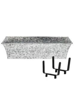 Achla Designs Handrail Flowerbox Bracket Kit For Rail -Gardene Supply Sales 8612883 01v achla designs handrail flowerbox bracket kit for 2x4 inch rail