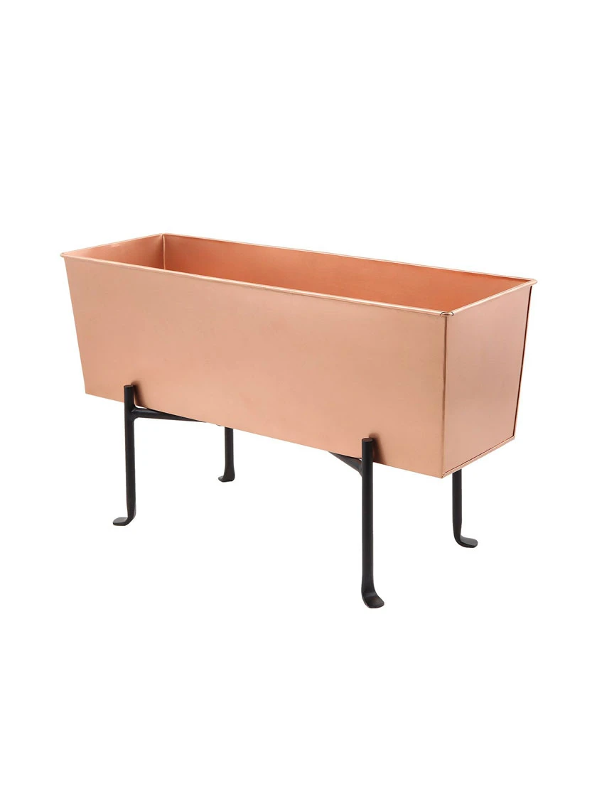 Achla Designs Copper Flower Box With Folding Stand Achla Designs Copper Flower Box With Folding Stand -Gardene Supply Sales 8612914 02v achla designs copper flower box with folding stand