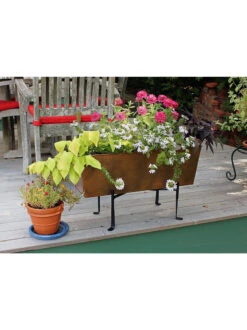 Achla Designs Copper Flower Box With Folding Stand 3 Achla Designs Copper Flower Box With Folding Stand -Gardene Supply Sales 8612914 04v