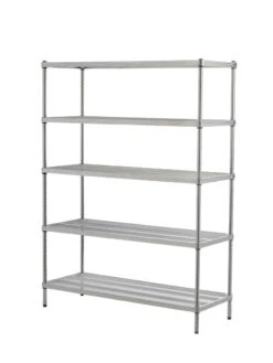 MeshWorks © 5 Tier Plant Shelving -Gardene Supply Sales 8613014 10v meshworks 5 tier plant shelf silver