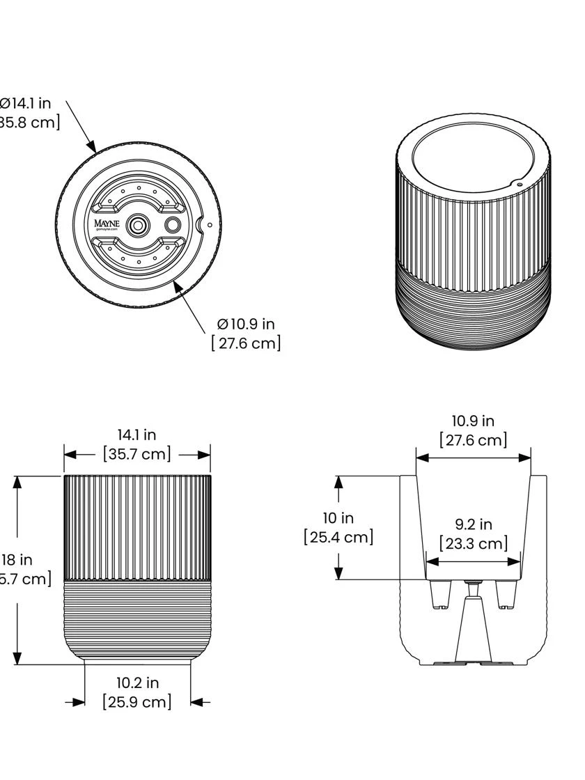 Arden Round Planter Arden Round Planter -Gardene Supply Sales 8613267 01V tif