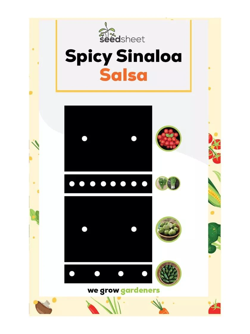 SeedSheets Organic Vegetable Garden, Spicy Sinola Salsa, 4' X 8' SeedSheets Organic Vegetable Garden, Spicy Sinola Salsa, 4' X 8' -Gardene Supply Sales 8613296 03V 3 4 seedsheets organic vegetable garden spicy sinaloa salsa 4 feet x 8 feet