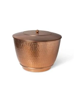Hammered Copper Hose Pot With Lid -Gardene Supply Sales 8613311 5815