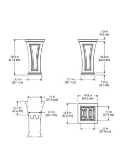 Cambridge Tall Planter, 28" Height 2 Cambridge Tall Planter, 28" Height -Gardene Supply Sales 8613524 04V 3 4