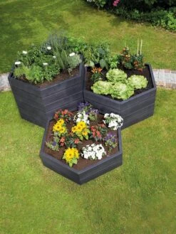 Modular Hexagon Raised Bed Kit, 28.5" -Gardene Supply Sales 8614244 04V 1