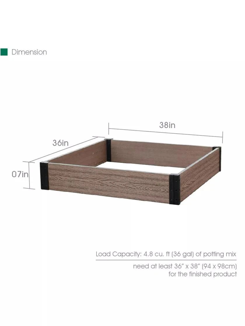 Essential Raised Garden Bed Essential Raised Garden Bed -Gardene Supply Sales 8614253 03V 3 4