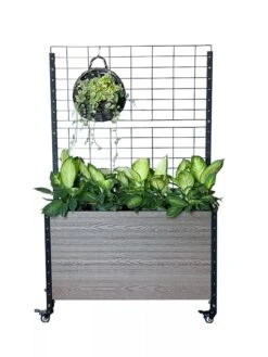 Mobile Deep Trough Planter With Trellis -Gardene Supply Sales 8614265 03V