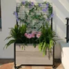 Mobile Deep Trough Planter With Trellis